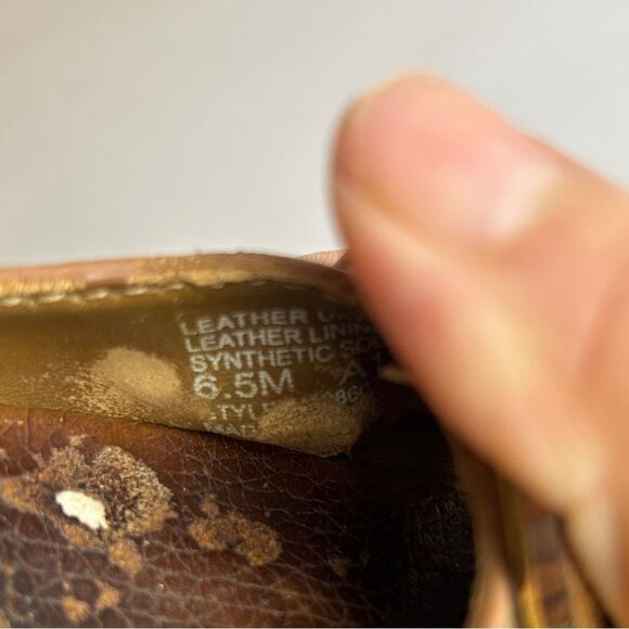 Tory Burch Brown wedge heeled sandals leather shoes 6.5 - Picture 5 of 5